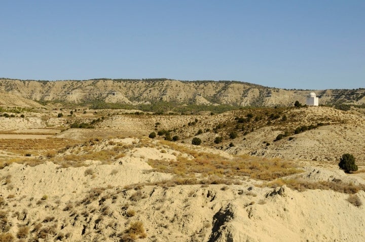 Paisaje monegrino alrededor de la carretera A-1104, un excelente lugar desde el que observar el cielo y los astros.