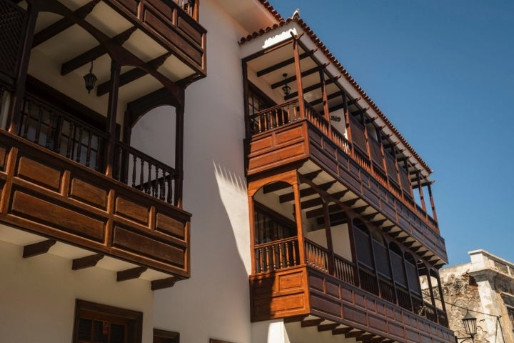 Balcones canarios en Garachico (Tenerife).