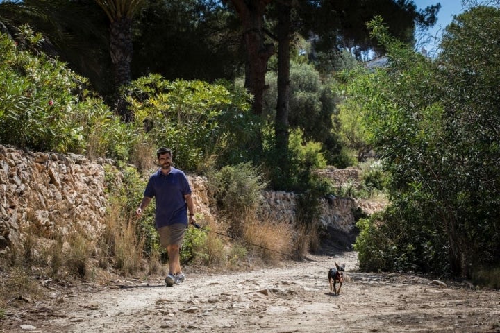 Por el camino ecológico de Calpe a Benissa, paseando con el perro.