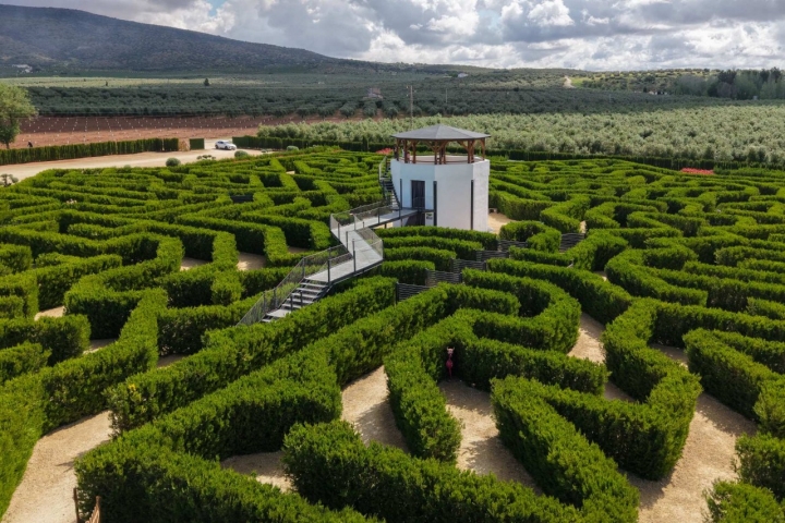 Mirador en el centro del laberinto.