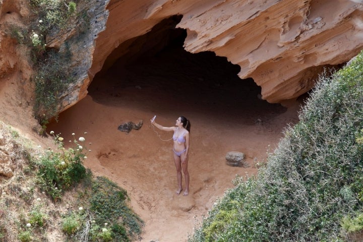 Playas de Santanyí (Mallorca): Caló des Moro (piedra rojiza)