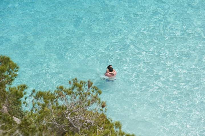 Playas de Santanyí (Mallorca): Caló des Moro (bañistas)