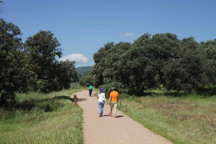 Los cordobeses pasan el domingo paseando por los senderos que ascienden a Las Ermitas.