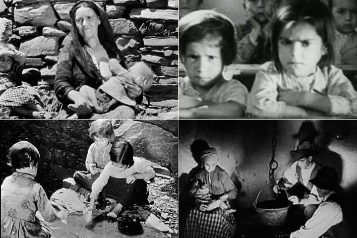 Fotogramas del documental 'Las Hurdes. Tierra sin pan' de Luis Buñuel.