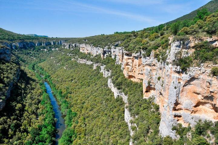 Impresionante vista de un cañón del Ebro.