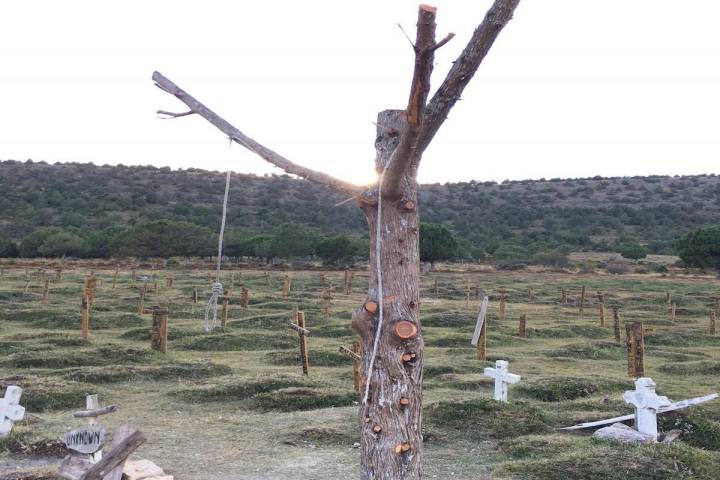 Escenario del cementerio de Sad Hill restaurado. Foto: Félix Ortega.