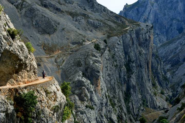 La Senda Cares, en los Picos de Europa, el camino más frecuentado de España. Foto: Alfredo Merino.
