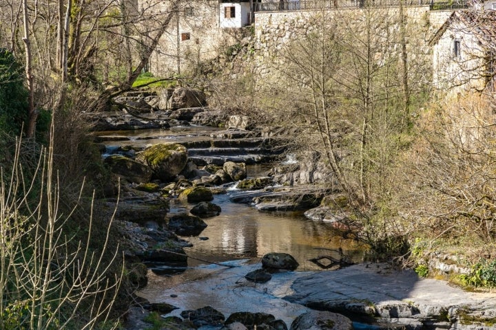 Agua del arroyo que cruza Cosío (Cantabria)