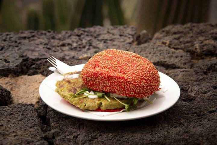 La hamburguesa de cactus, la especialidad del restaurante.