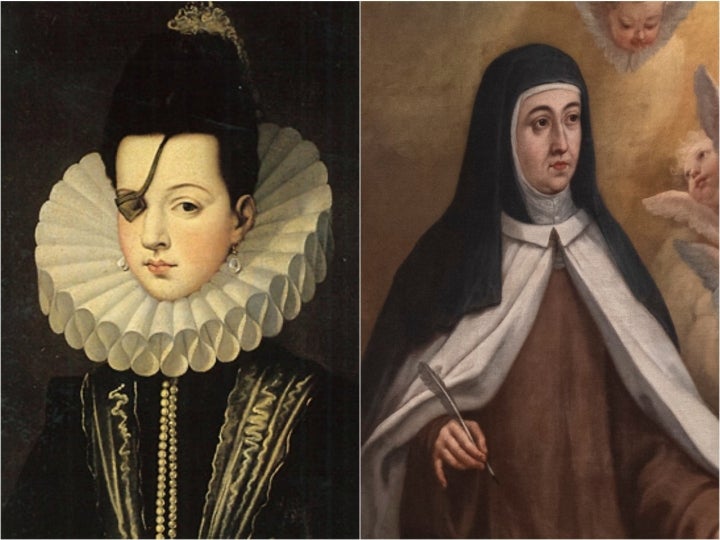Retrato de la princesa de Éboli y Santa Teresa de Jesús.