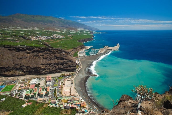 El Mirador del Time ofrece vistas como esta. Todo lo verde, son plataneras. Foto: Shutterstock