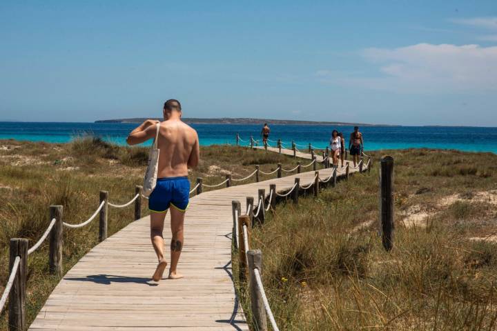 Playas de Formentera: Ses Illetes (pasarela de madera)