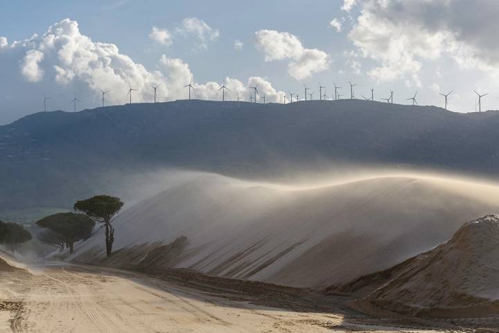 La impresionante duna de Valdevaqueros. Foto: Stefan Schmidt.