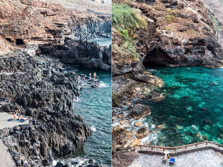 Es una playa rocosa pero de aguas cristalinas, perfecta para un baño especial.