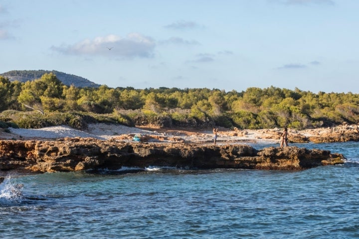 Playa de Ribamar, en la Sierra de Irta (Castellón)