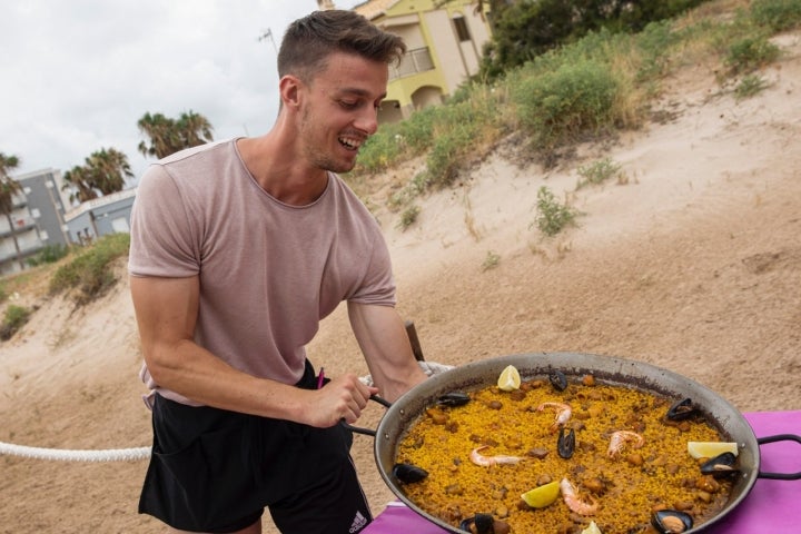 Arroz con marisco en el chiringuito Arena (Xeraco)