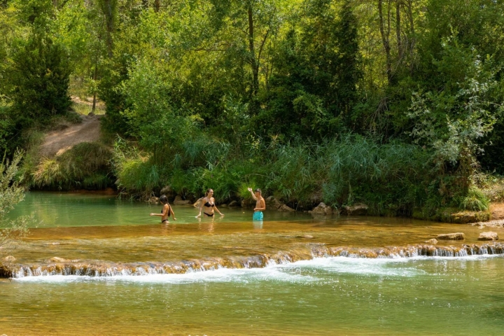 Zona de baño del Tablazo, en Villalba de la Sierra.