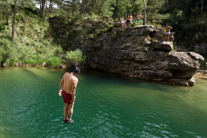 Piscinas naturales río Arba de Luesia: pozo de Santa María