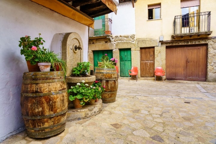 Uno de los coquetos rincones de Sequeros.