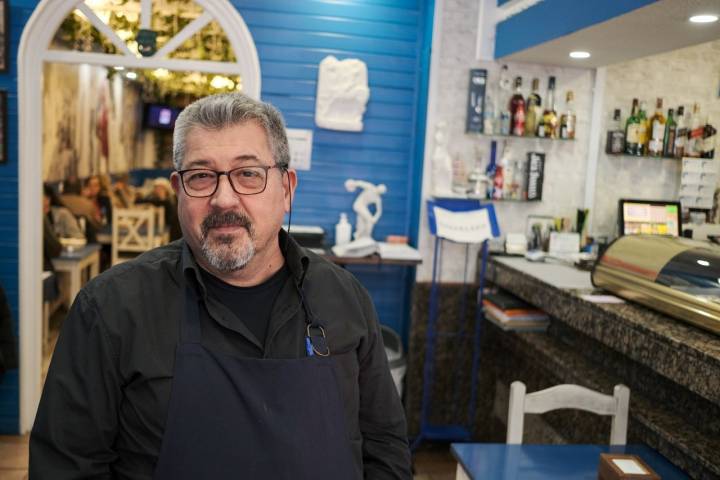 Theodoros Glumis, dos décadas de cocina griega en Madrid.