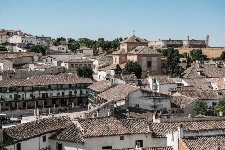 Vista general de Chinchón desde el mirador de la Iglesia Nuestra Señora de la Asunción.