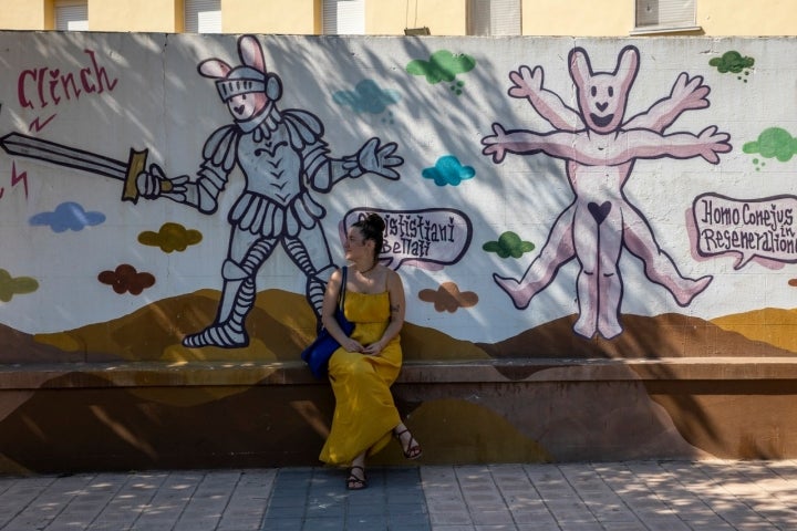 Qué ver en Sagunto (Valencia) mural con banco