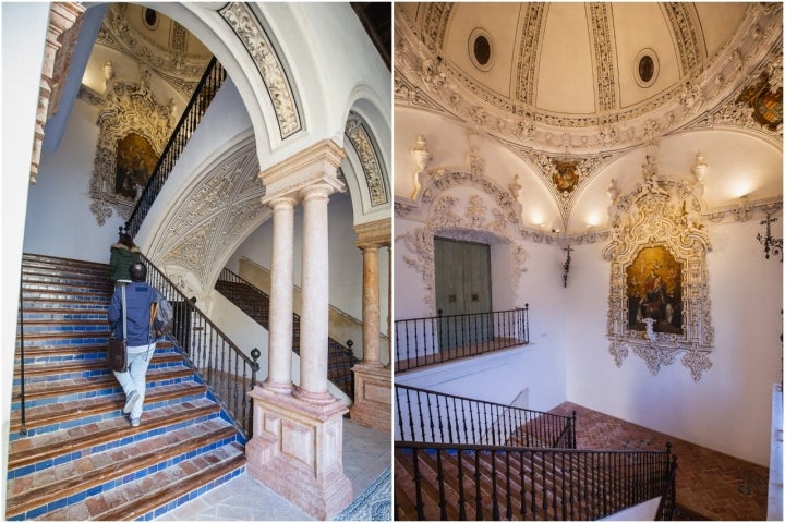 Qué ver en Écija Palacio de los Marqueses de Peñaflor escalera