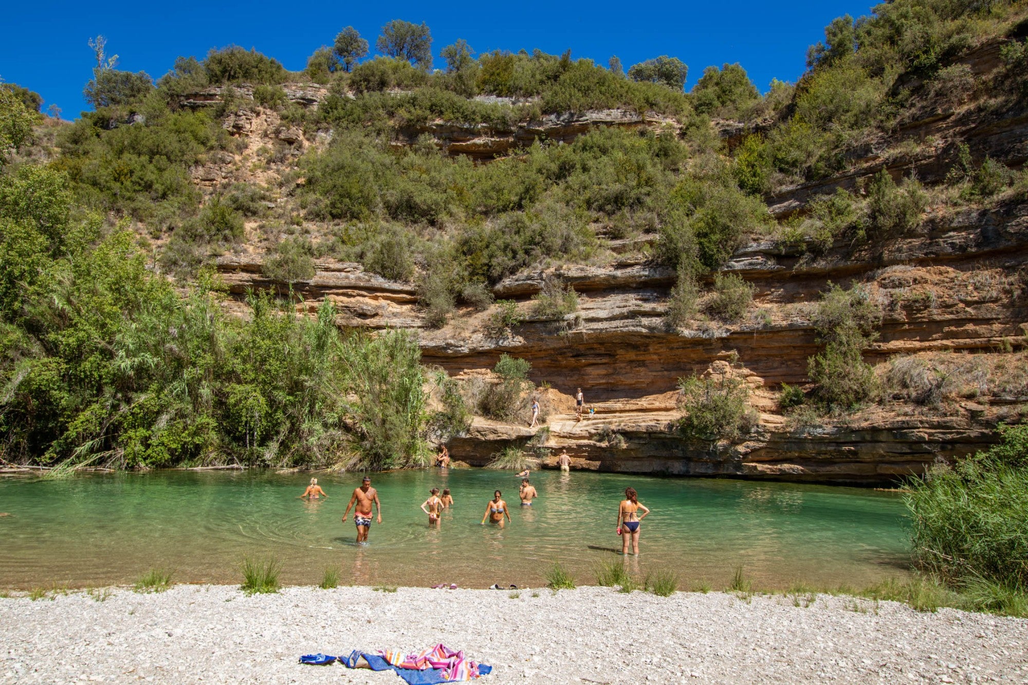 Salto de Bierge en el río Alcanadre, del Parque Natural de Guara (Huesca).