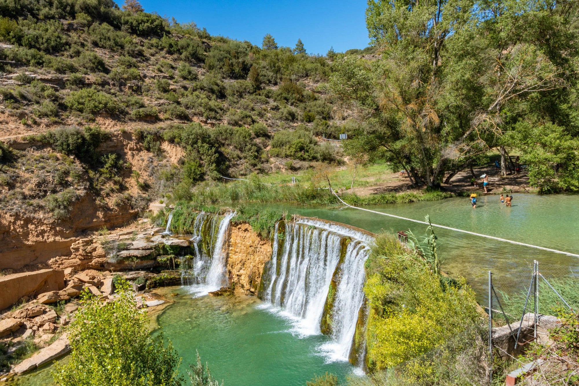 Salto de Bierge en el río Alcanadre, del Parque Natural de Guara (Huesca).