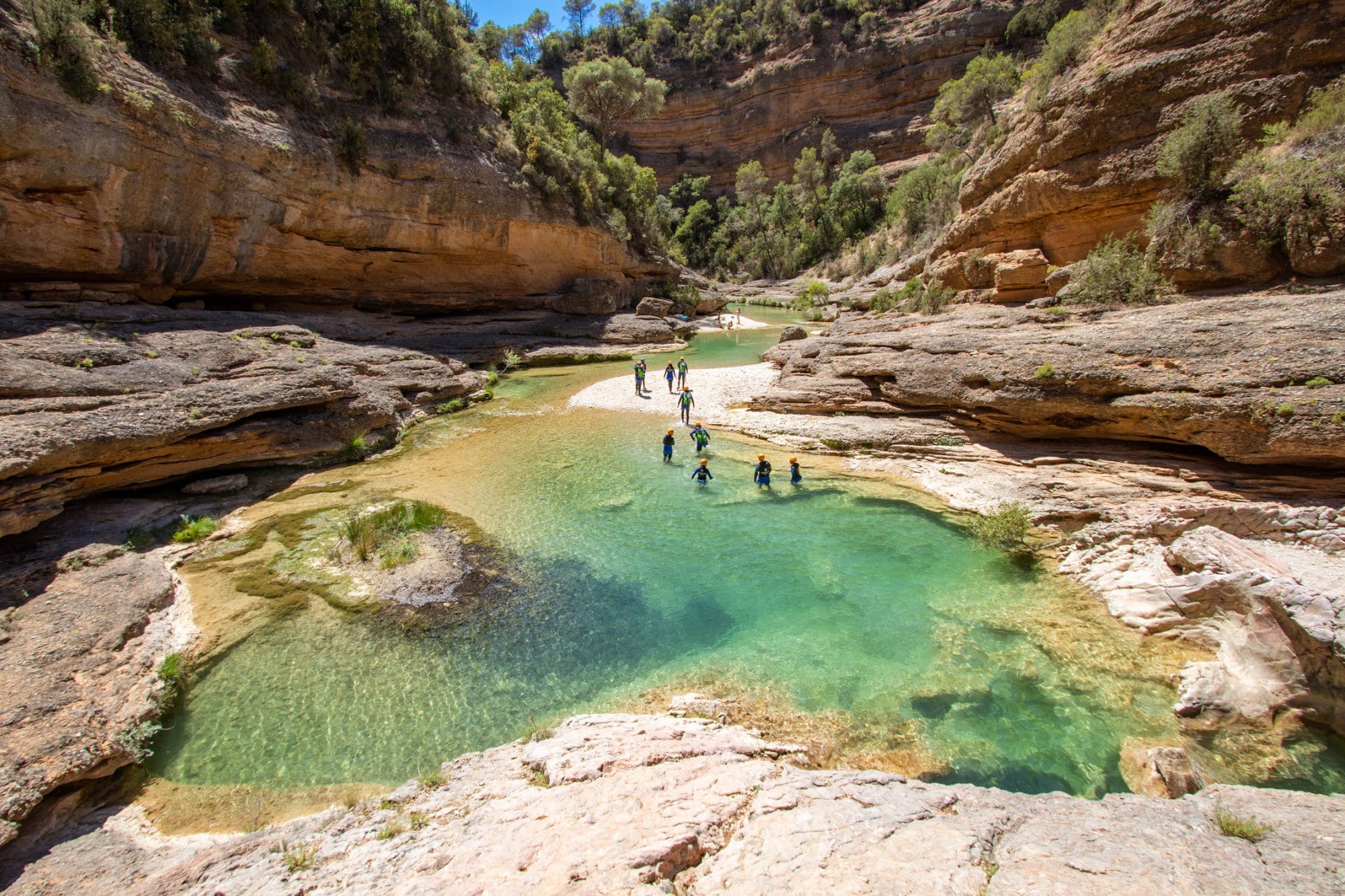 Salida de los Estrechos del Puntillo en el río Alcanadre, del Parque Natural de Guara (Huesca).