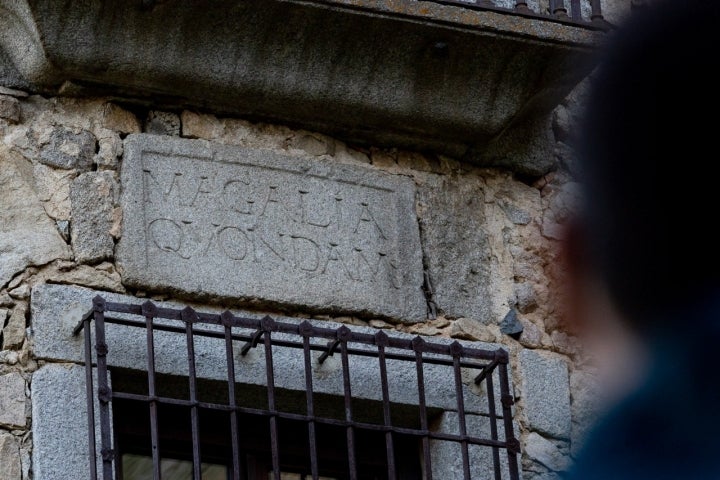 inscripción en el castillo de las navas del marqués