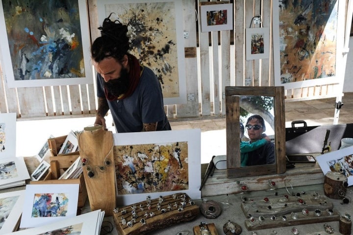 Un mercadillo en Haría, pueblo del interior del que Pilar siempre cuenta una graciosa anécdota.