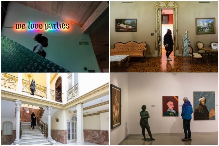 El contraste de las propuestas del interior del palacio.