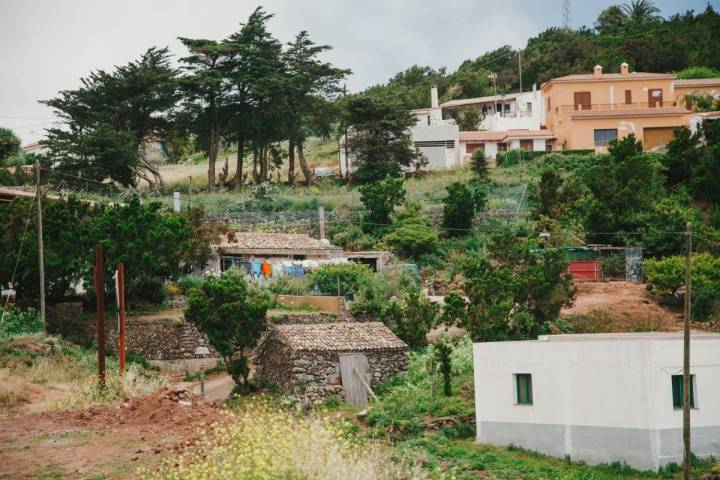 Vista del pueblo de Los Bailaderos, en el parque rural de Teno, en Tenerife.
