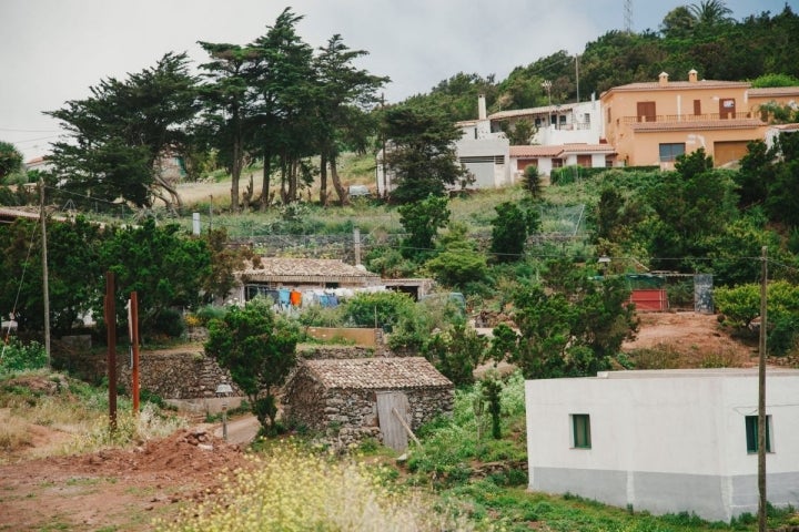 Vista del pueblo de Los Bailaderos, en el parque rural de Teno, en Tenerife.