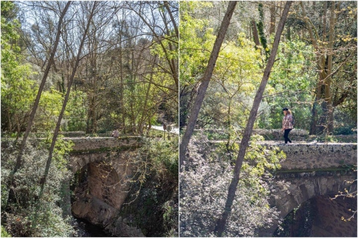 El Pont de Sa Turbina, en piedra y con un solo arco..