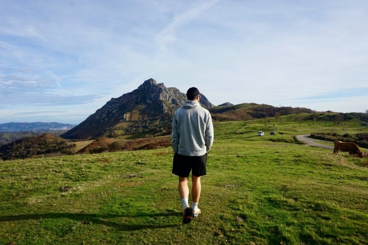 Viapará  en la Sierra del Aramo (Asturias).