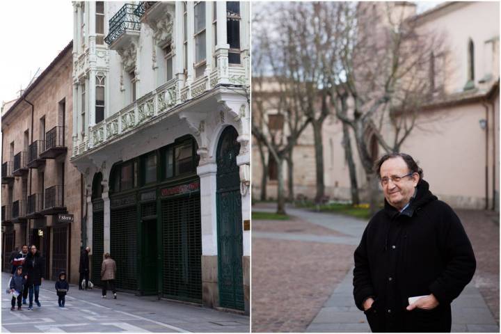 El arquitecto Paco Somoza y la casa de Fernando Rueda.