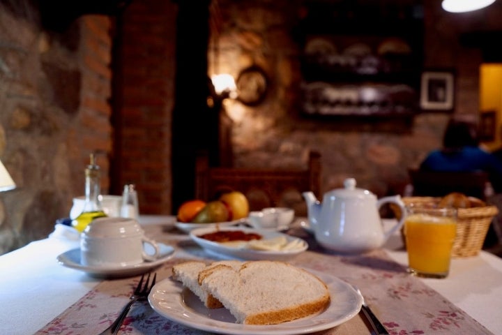 Desayuno casero en 'La Cueste'.