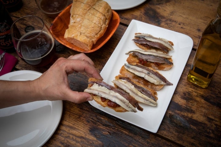 Anchoas y boquerones de Vinaroz en 'Casa Masas'.