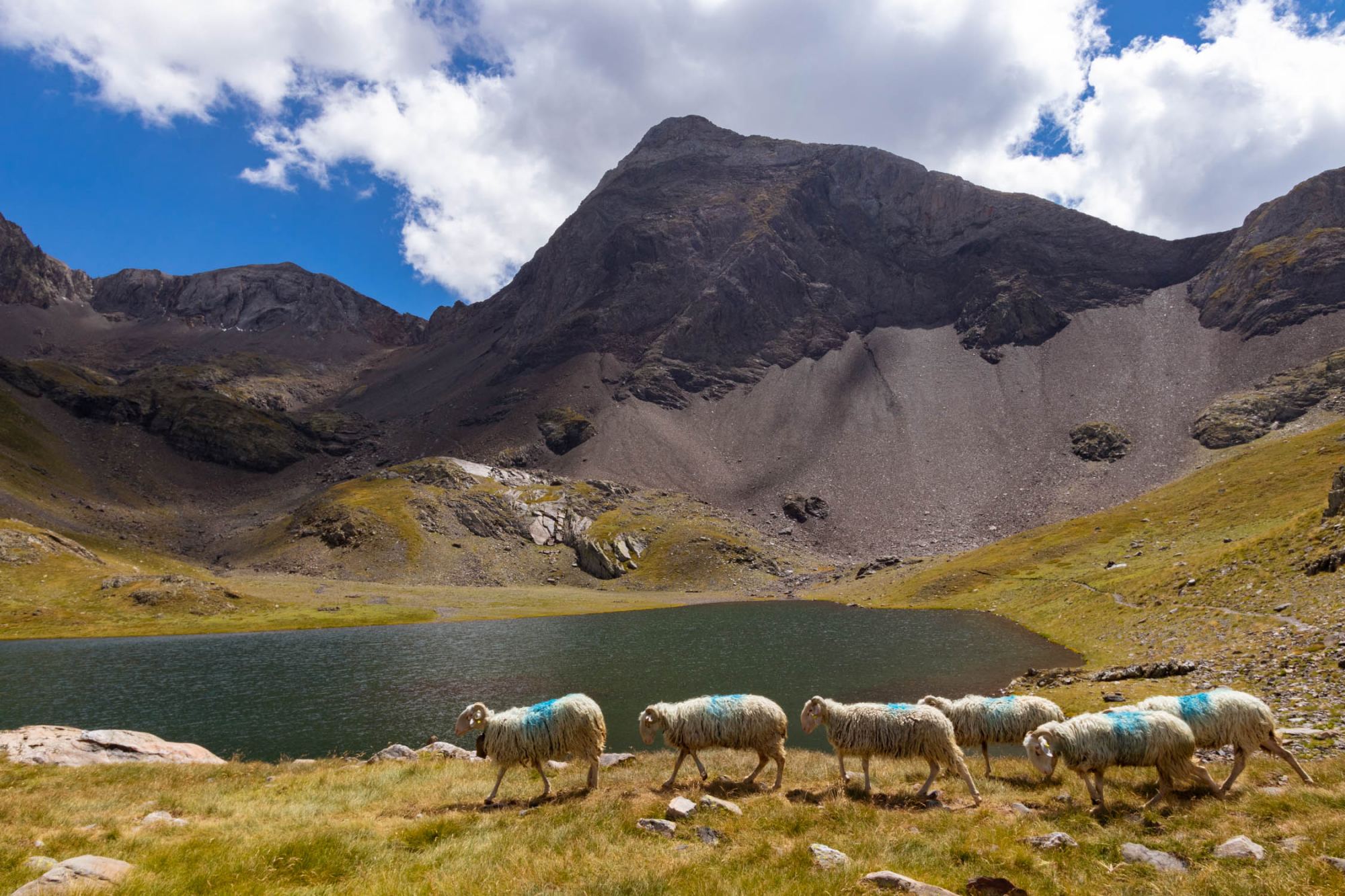 Ibón de Llena Cantal con el pico de Tebarray de fondo.