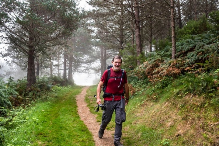 A punto de entrar en Galicia, el estado beatífico transciende al rostro.