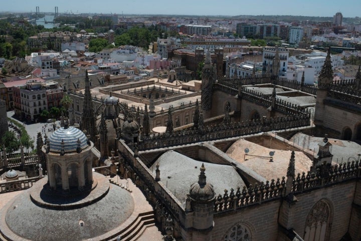 Las vistas desde La Giralda son impresionantes desde todos los puntos.