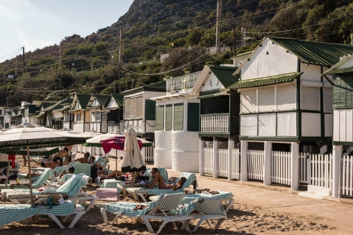 Casetas de la playa del Garraf