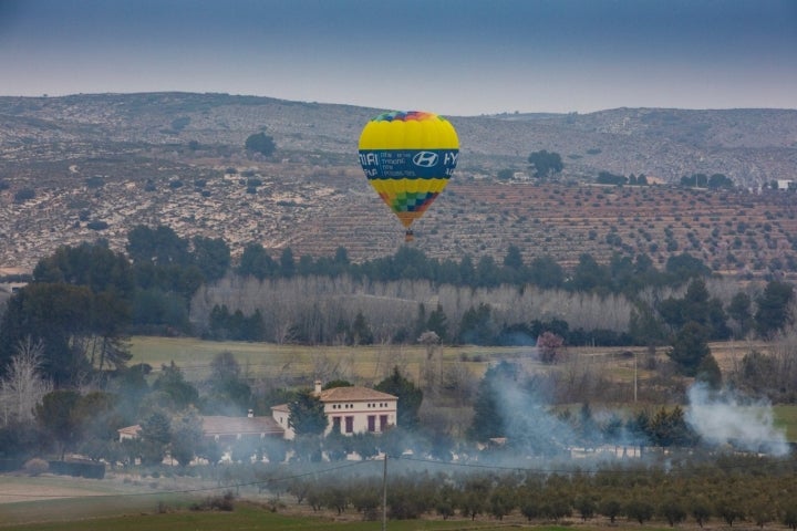 Paseo en globo por la comarca valenciana de la Vall d'Albaida