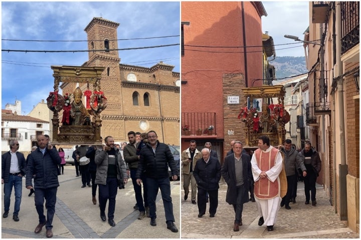 La procesión de San Valentín volverá a salir en 2024 por las calles de Tobed. Foto: Victoria Trasobares