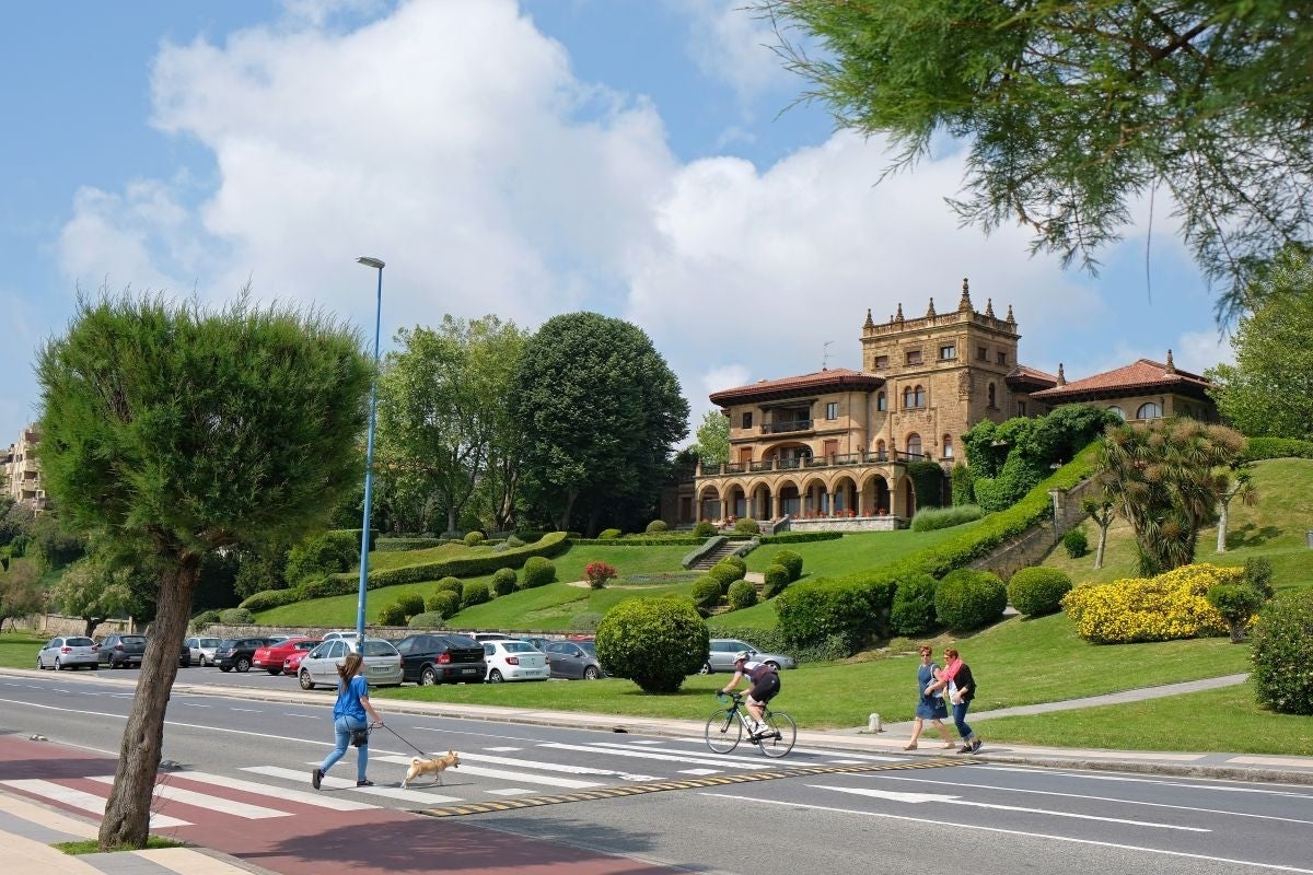 Vista del Palacio de Lezama Leguizamón, en Getxo, Vizcaya.