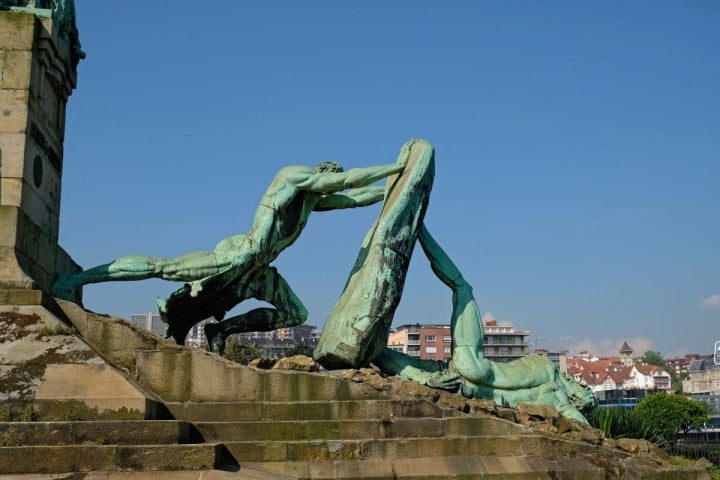 El monumento a Evaristo de Churruca, en Getxo (Vizcaya).