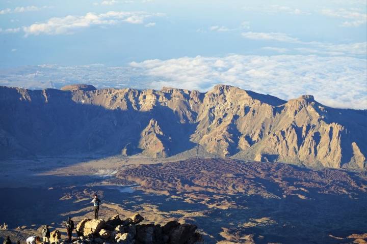 La caldera o las Cañadas del Teide tiene un diámetro de 17 kiómetros.