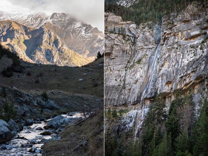 El río Ara arranca entre Bujaruelo y Otal. El Salto del Carpín es un espectáculo.